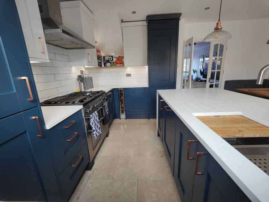 Navy shaker kitchen